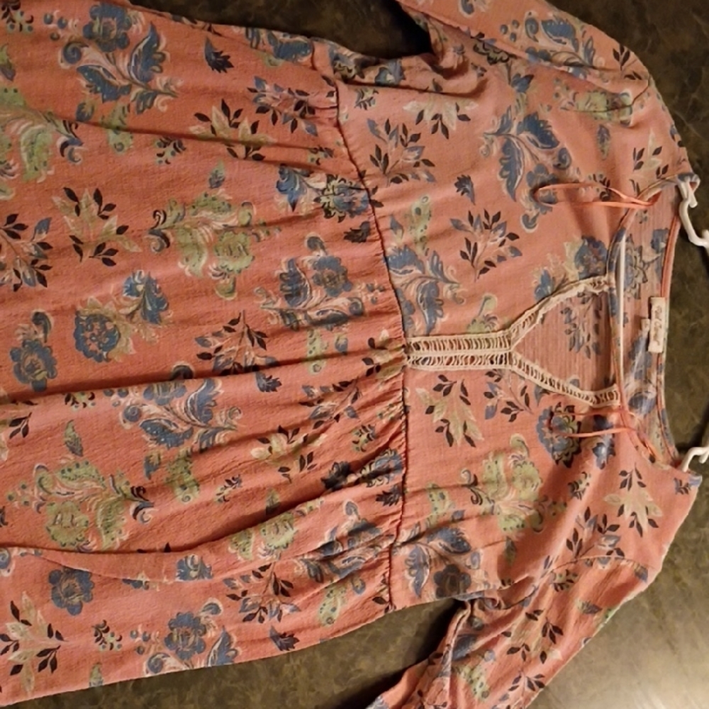 Floral Pink Boho Dress